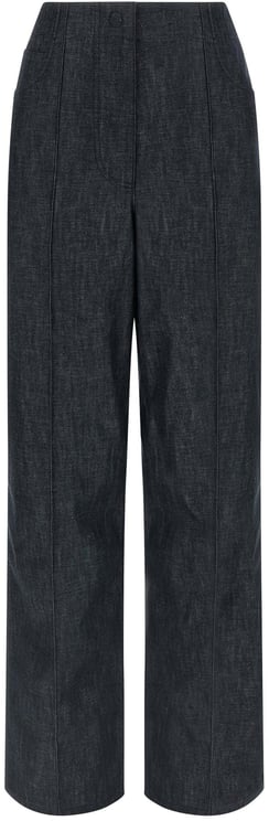 Fendi Fendi Blue Cotton High-Waisted Jean