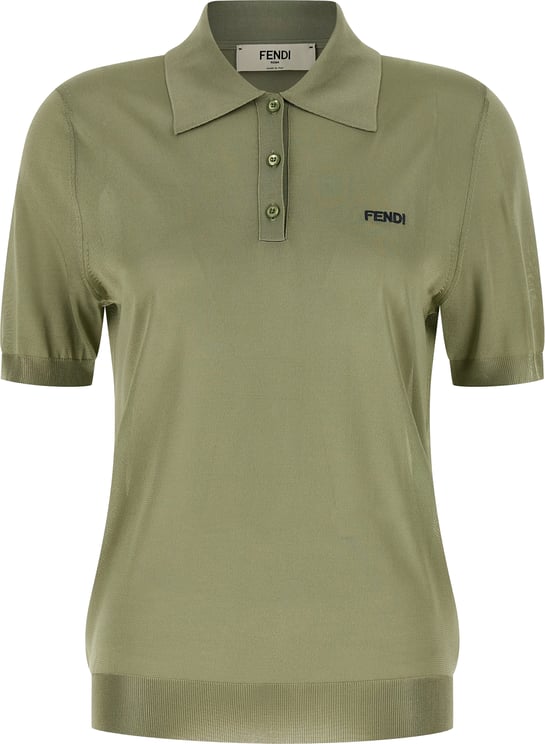 Fendi Fendi Bicolor Viscose Polo Shirt