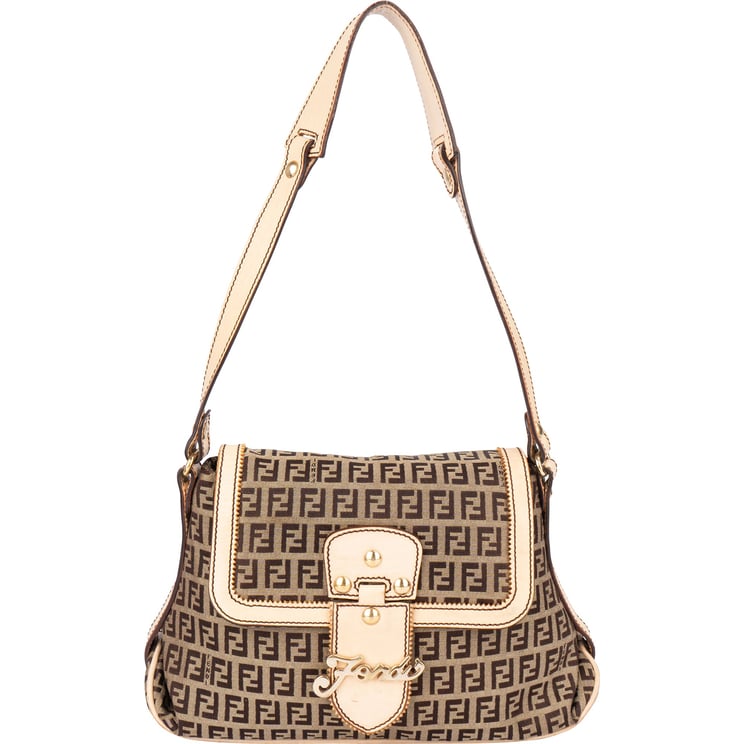 Fendi Fendi FF Monogram Zucchino One Shoulder Bag