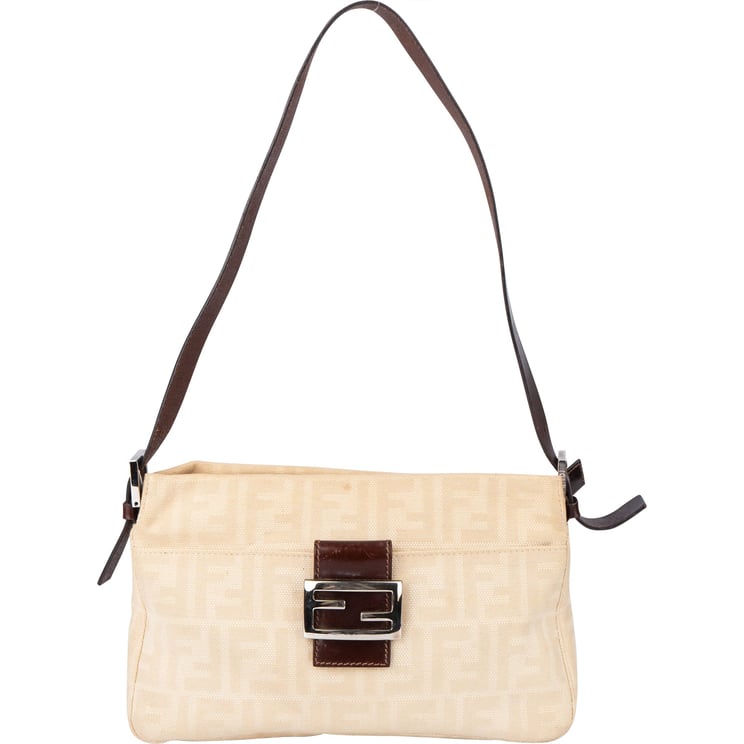 Fendi Fendi FF Buckle Baguette Shoulder Bag