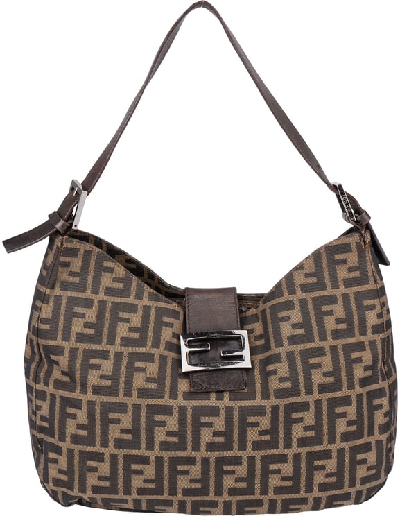 Fendi Fendi FF Monogram Baguette Buckle Shoulder Bag