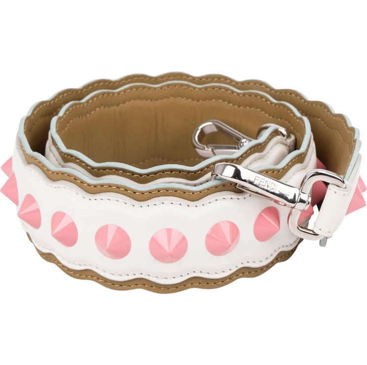 Fendi Fendi Bicolor Leather Wavy You Studs Bag Strap