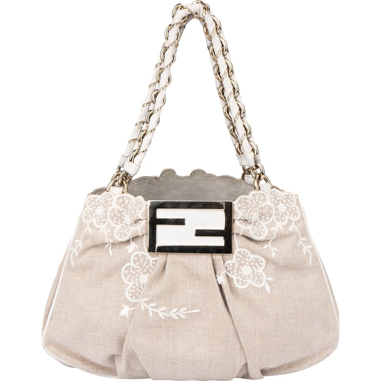 Fendi Fendi Limited Floral Baguette Buckle Handbag