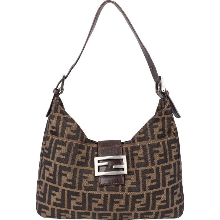 Fendi Fendi FF Monogram Baguette Buckle Shoulder Bag