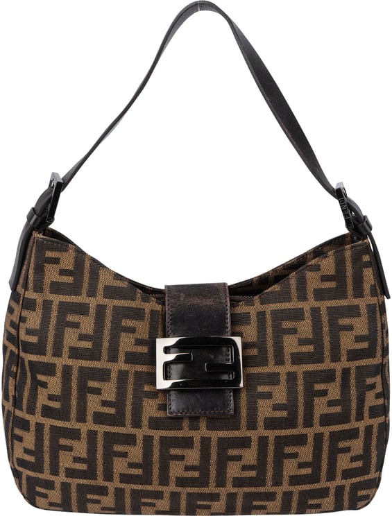 Fendi Fendi FF Monogram Baguette Buckle Handbag