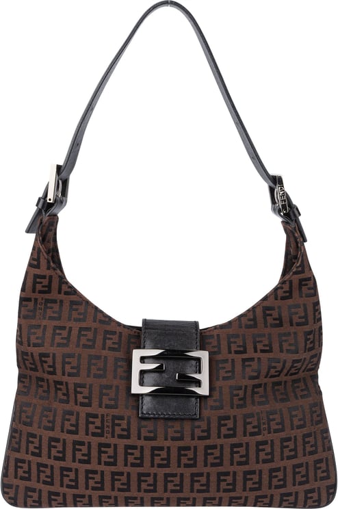 Fendi Fendi FF Monogram Baguette Buckle Shoulder Bag