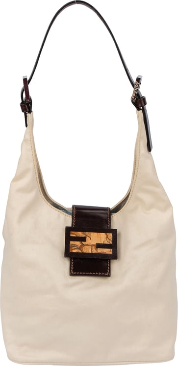 Fendi Fendi Cottton Limited Baguette Buckle Shoulder Bag