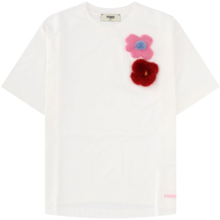 Fendi T-SHIRT CON SPILLE "SUNNY SIDE FLOWERS"