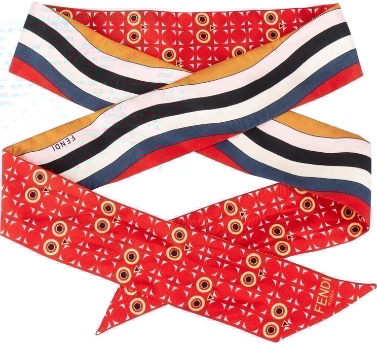 Fendi Fendi Multicolor Silk Scarf Tuch