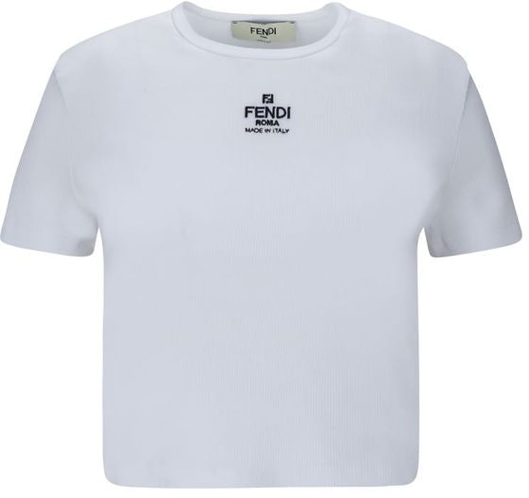 Fendi Fendi White Cotton T-Shirt