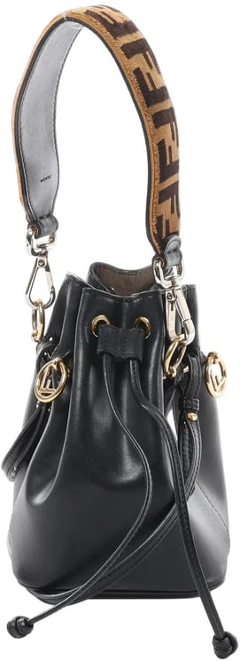 Fendi Fendi Mon Tresor Mini Leather 2Way Crossbody Bag in Black 8BS010