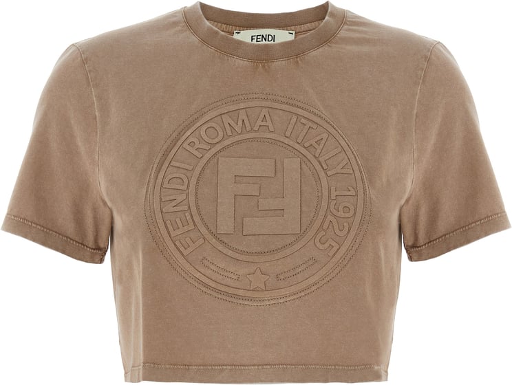 Fendi Fendi Brown Cotton T-Shirt