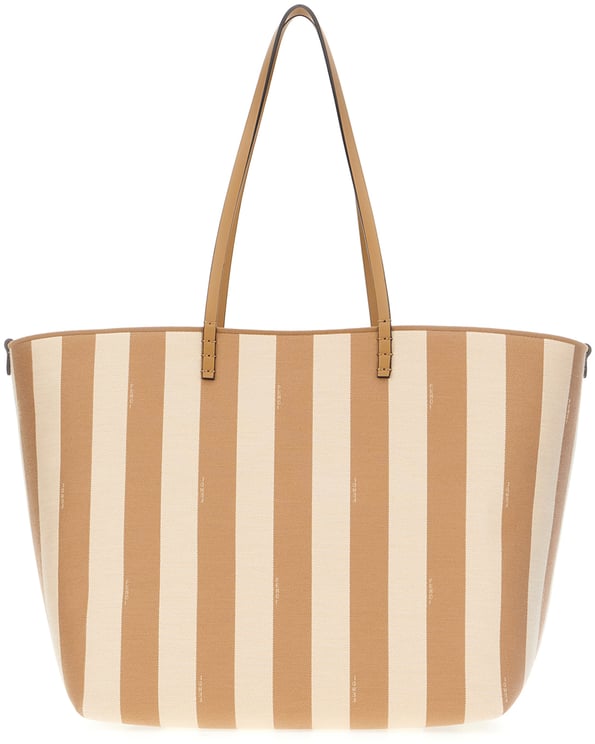 Fendi Fendi Embroidered canvas reversible large Roll shopping bag