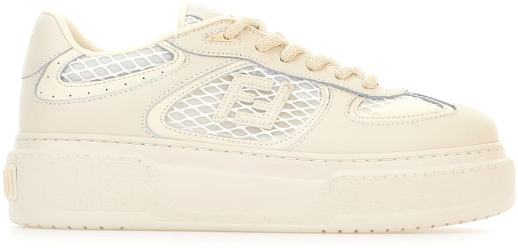 Fendi Fendi Chalk mesh and leather Match sneakers