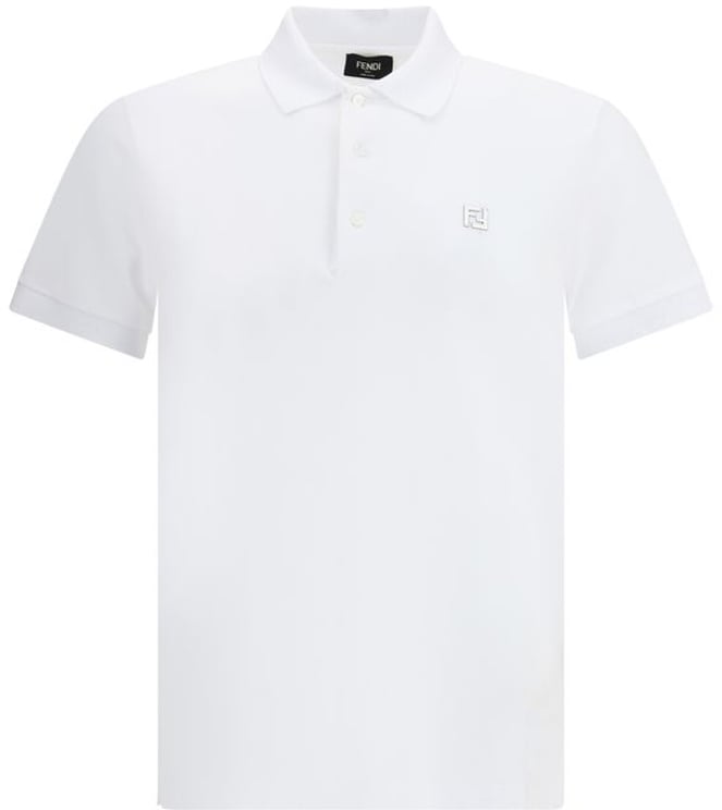Fendi Fendi White Cotton Polo Shirt