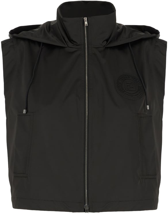 Fendi Fendi Black polyester sleeveless jacket