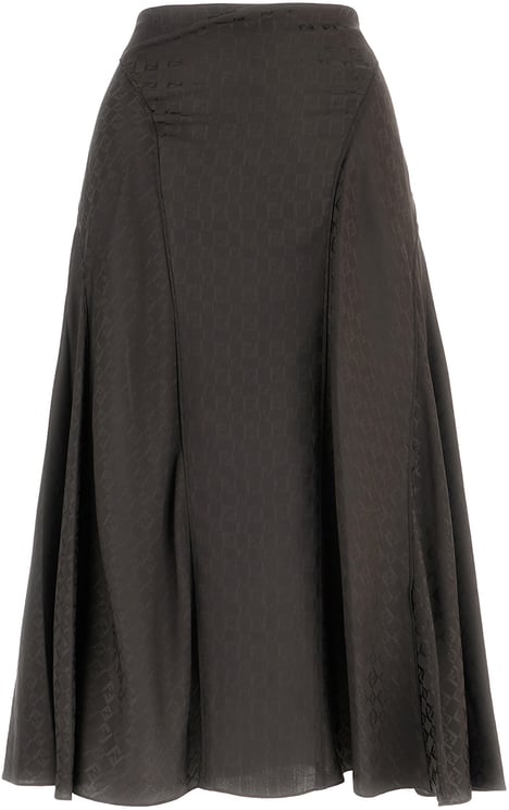 Fendi Fendi Embroidered silk skirt