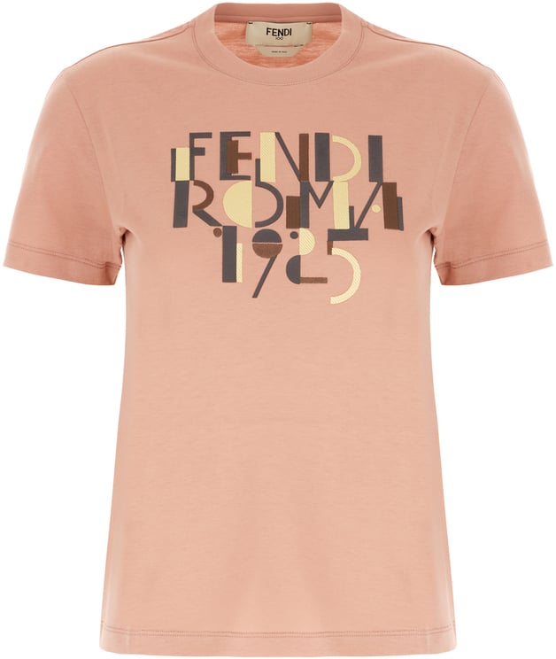 Fendi Fendi Powder pink cotton t-shirt