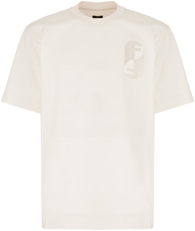Fendi Fendi Pastel pink cotton t-shirt