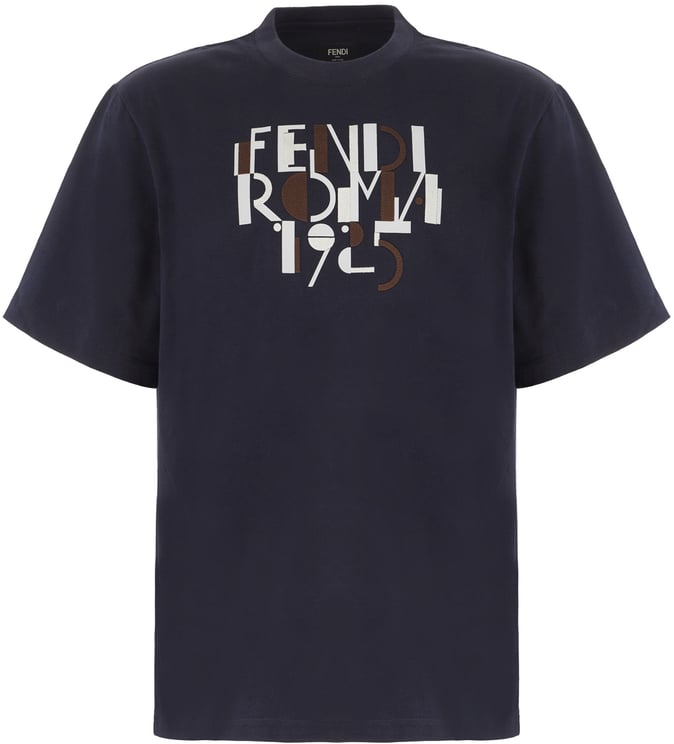 Fendi Fendi Navy blue cotton t-shirt