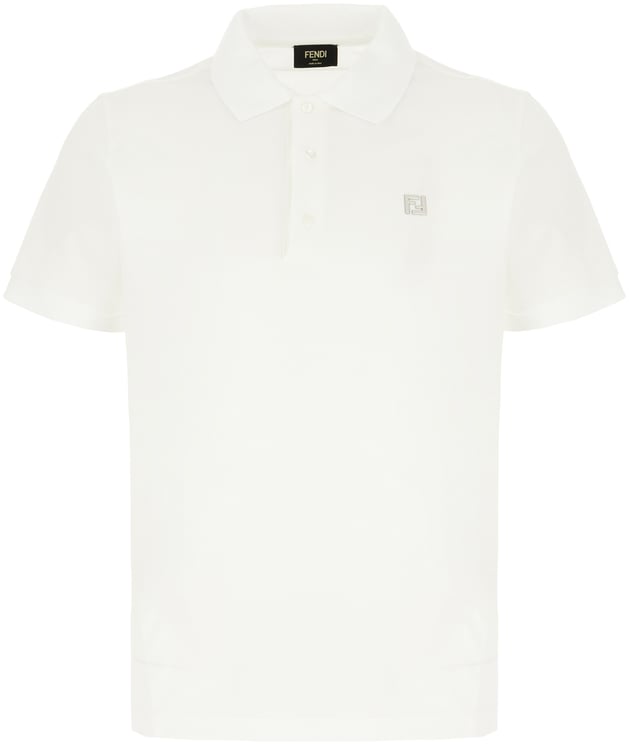 Fendi Fendi White piquet polo shirt