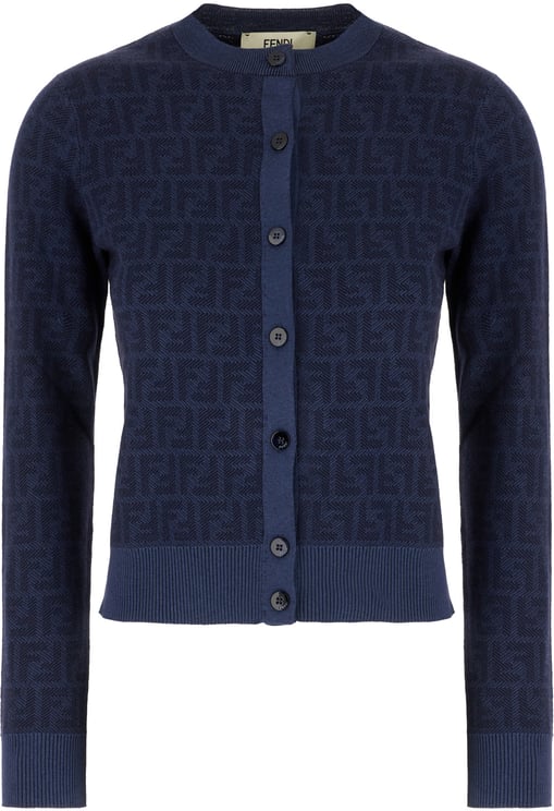 Fendi Fendi Embroidered wool cardigan