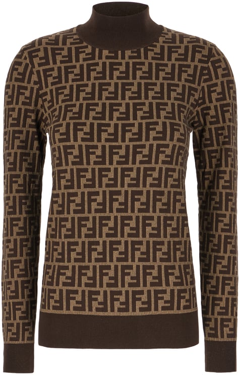 Fendi Fendi Embroidered stretch cotton blend sweater