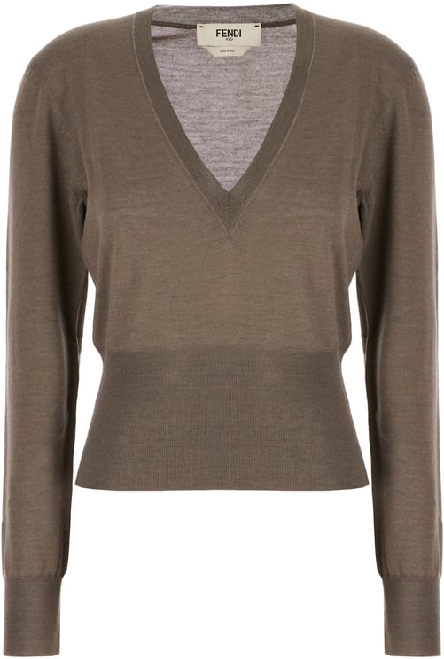 Fendi Fendi Brown cashmere blend sweater