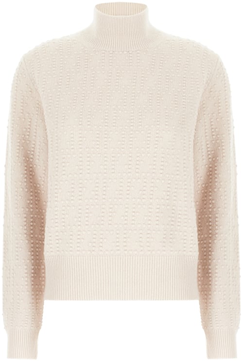 Fendi Fendi Pastel pink stretch wool blend sweater