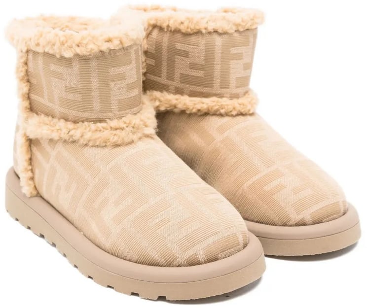 Fendi bootie tessuto jacquard ff divers