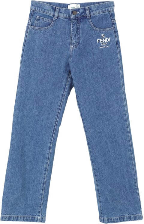 Fendi pantalone washed denim divers