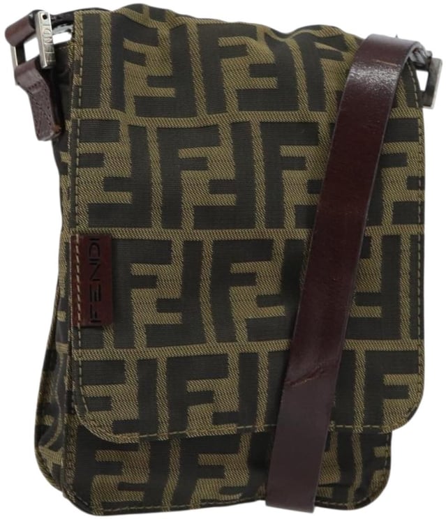 Fendi Fendi Flat Messenger Bag Zucca Canvas