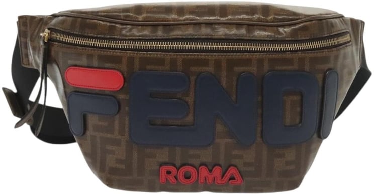 Fendi Fendi Mania Logo Waist Bag Zucca Coated Canvas