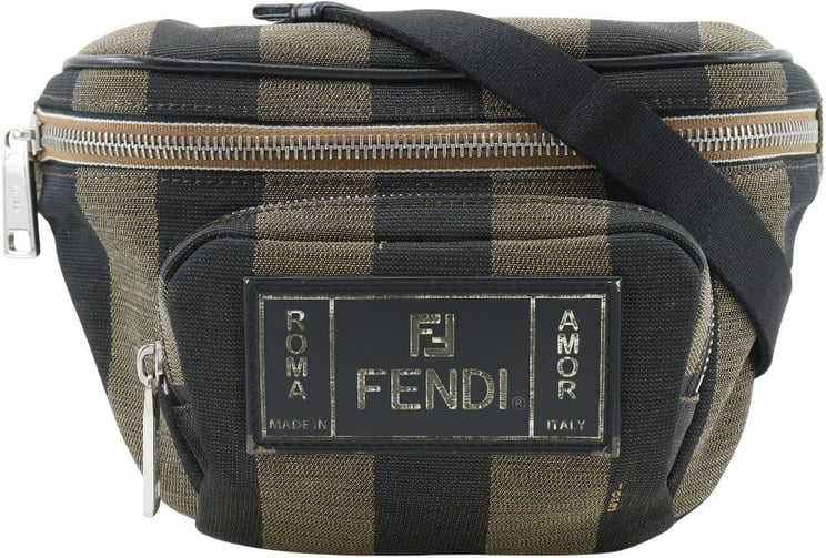 Fendi Fendi Front Pocket Waist Bag Pequin Canvas