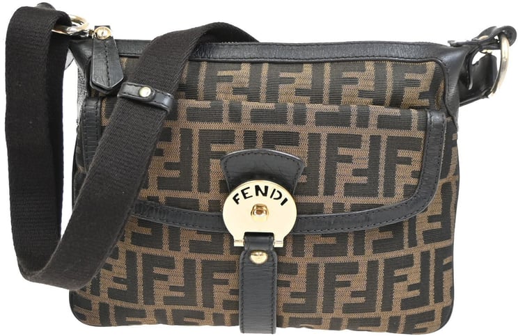 Fendi Fendi Chef Zip Crossbody Bag Zucca Canvas
