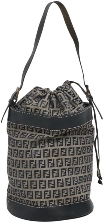 Fendi Fendi FF Logo Mon Tresor Bucket Bag Printed Shearling with Leather Mini