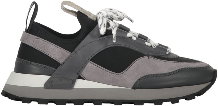 Ferragamo Techno fabric and leather sneakers