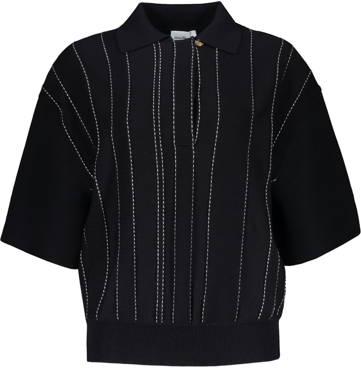 Ferragamo Knitted wool polo shirt