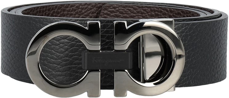 Ferragamo Double Adjus Nero Hickory
