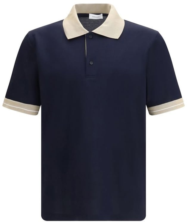 Ferragamo Ferragamo Blue Cotton Polo Shirt