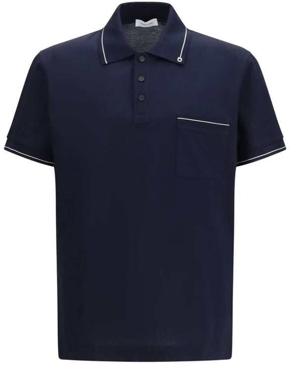 Ferragamo Ferragamo Blue Cotton Polo Shirt