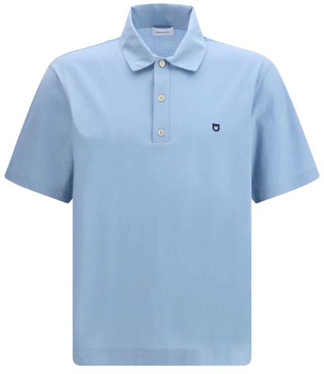 Ferragamo Ferragamo Blue Cotton Polo Shirt