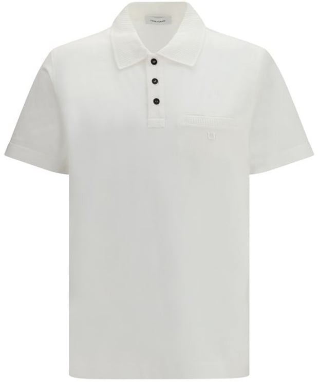 Ferragamo Ferragamo White Cotton Polo Shirt