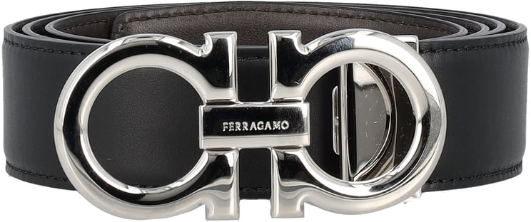 Ferragamo Double Adjus Black Hickory