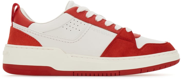 Ferragamo Ferragamo Two-tone leather and suede sneakers
