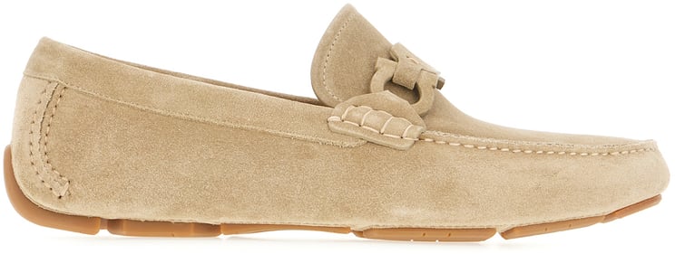 Ferragamo Ferragamo Beige suede loafers