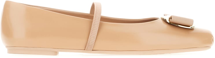 Ferragamo Ferragamo Powder pink nappa leather Zina ballerinas