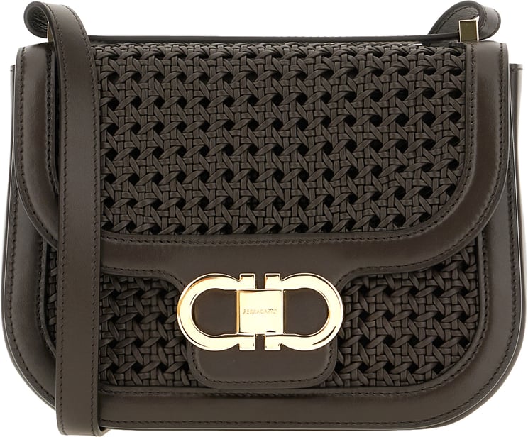 Ferragamo Ferragamo Chocolate leather crossbody bag