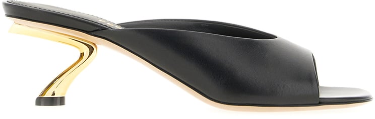 Ferragamo Ferragamo Black leather mules