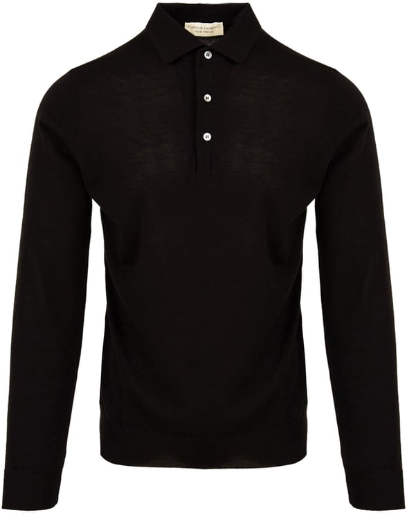 Filippo De Laurentiis Long-Sleeve Polo Shirt In Wool